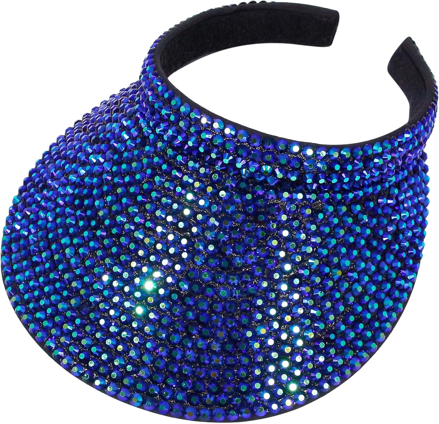 Bling Rhinestones Sun Visor Women Wide Brim Clip On Summer  display picture 2