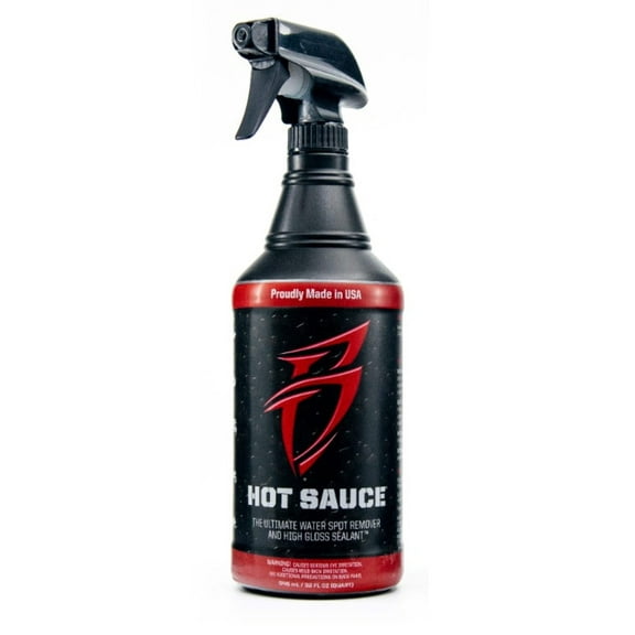 Boat Bling Hot Sauce Premium Hard Water Spot Remover w/High-Gloss Wax Sealants, 32 oz.
