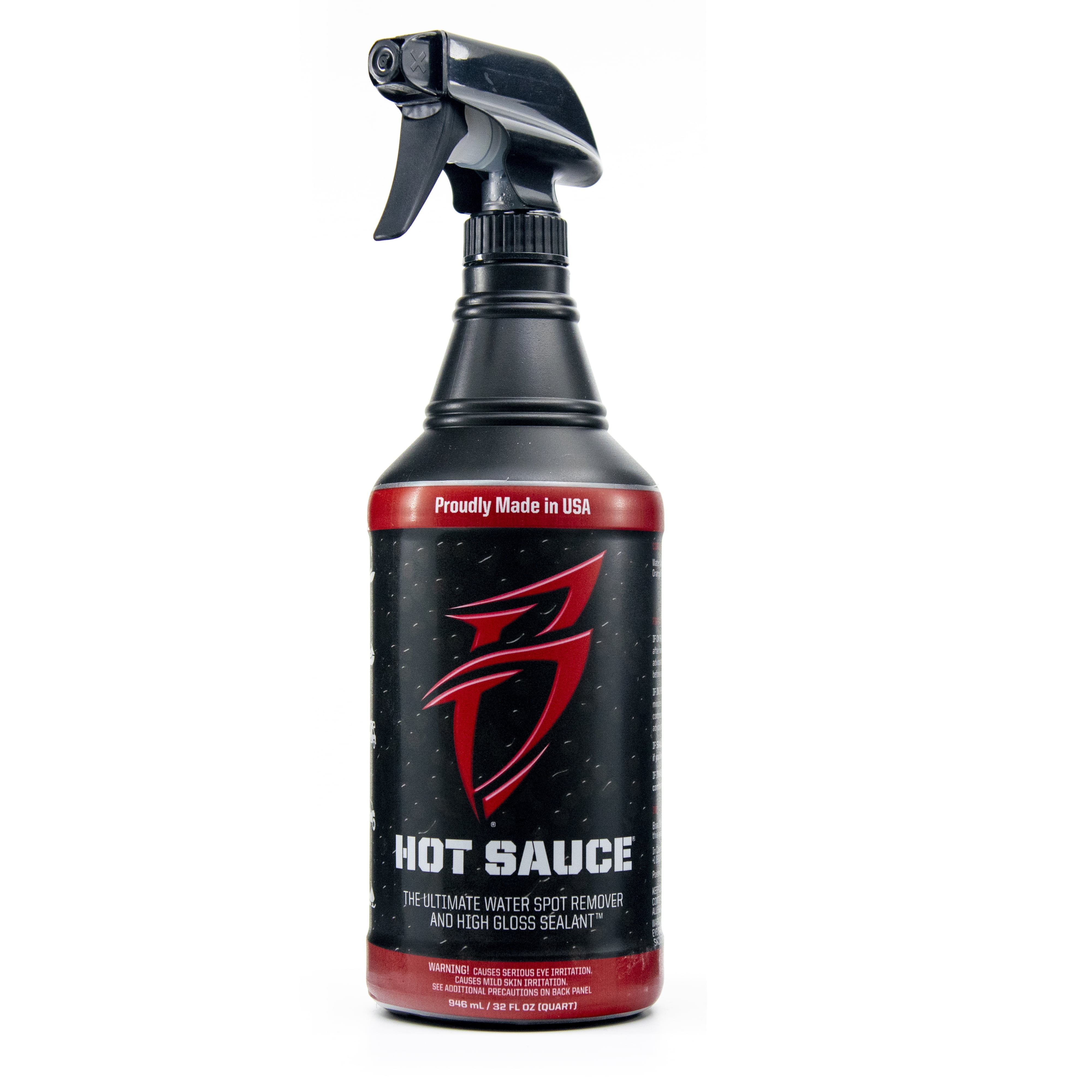 Bling Sauce Hot Sauce Premium Hard Water Spot Remover w/High-Gloss Wax Sealants for Boats, Cars, RVs, Powersport Vehicles, 32 oz.