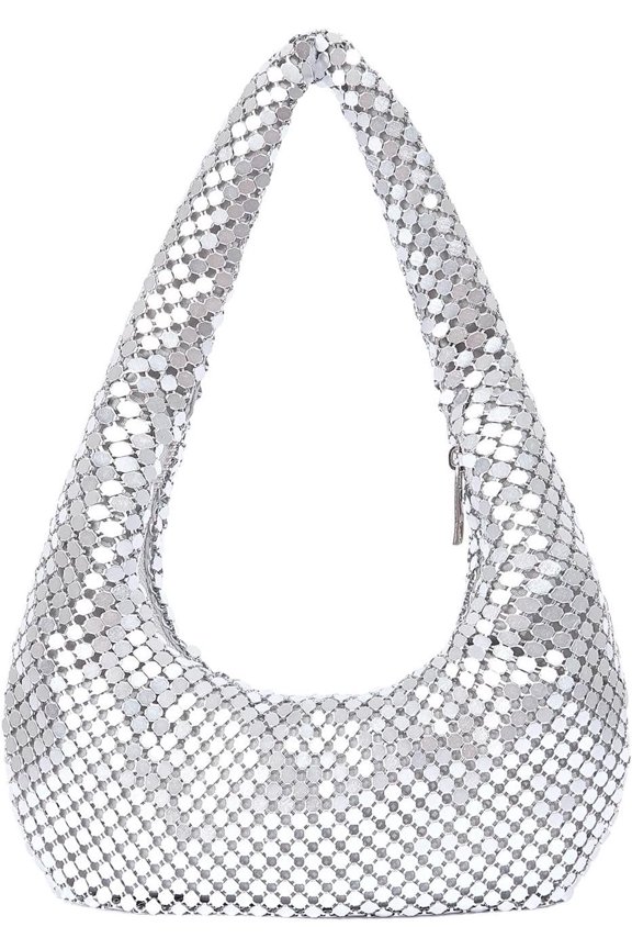 Bling Sequin Evening Bags for Women Ladies Sparkling Party Prom Cute Hobo Clutch Handbag Underarm Bag