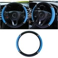 thumbnail image 1 of Bling Soft Leather Steering Wheel Cover, 15 Inch Colorful Rhinestones Auto Elastic Protector with Crystal Diamond for Women, Car Accessories for Most Cars, SUVs, Blue, 1 of 12