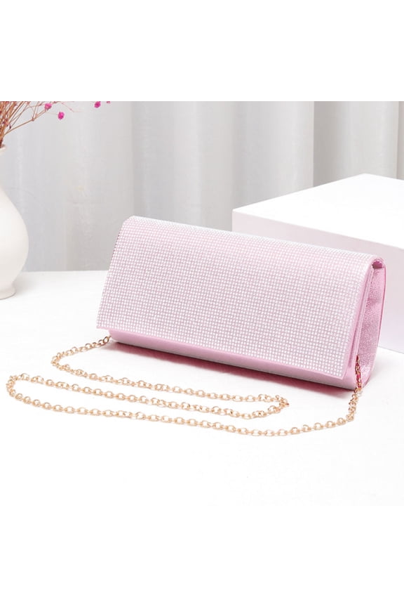Bling Solid Evening Clutch / Crossbody Bag