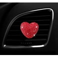 thumbnail image 1 of Bling Sparking Car Fragrance Heart Car Diffusser Air Freshener with Vent Clip Car Interior Decoration Charm, Cute Car Deco ?Heart-shaped? (red), 1 of 3