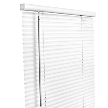 Bling Sting Living Accents 1" Cordless Vinyl Mini Blinds, White, 55" x 64"