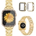 thumbnail image 1 of Bling Strap + Case for Apple Watch Series 10/9/8/7/6/5/4/3/2/1/SE Band Jewelry Iwatch 44 45mm 46 49mm Metal Wristband, 1 of 4