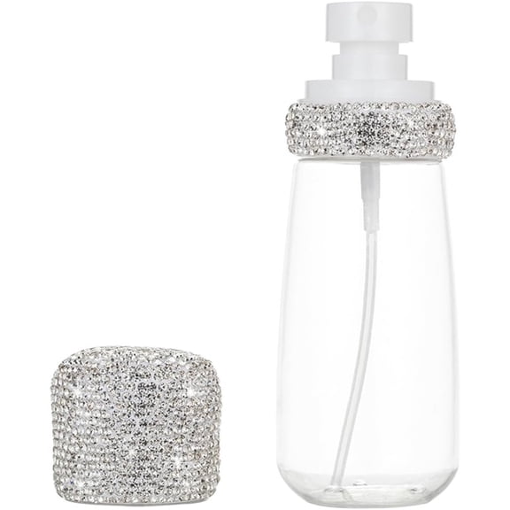 Bling Travel Bottle 20oz/60ml, Fine Mist Mini Empty Bottle, Leak Proof Refillable Travel Containers Plastic Hair Bottle Sprayer for Water, Perfume, & Hair Mist.
