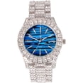 thumbnail image 1 of Bling'ed Out Money Moves with This Rollie Look - Unique Marbleized Abstract Design Color Dial - Men's Watch - ST10327 RN (ST10236 Marble Blue Silver), 1 of 3