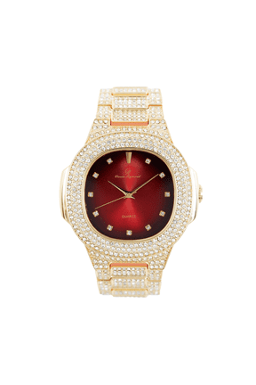 Bling-ed Out Oblong Metal Mens Color on Blast Watch - ST10235DX