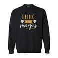 thumbnail image 1 of Bling in the New Year Unisex Adult Crewneck Sweatshirt-Black-large, 1 of 4