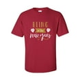 thumbnail image 1 of Bling in the New Year Unisex Adult Short Sleeve T-shirt-Cardinal Red-medium, 1 of 4