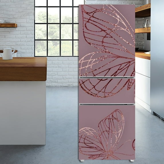 Bling pattern self-adhesive refrigerator sticker decoration pattern refrigerator door sticker PVC waterproof wall sticker