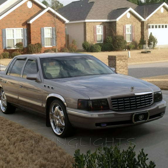 BlingLights Cadillac DeVille Tinted Smoked Head Lamp Light Overlays Film Protection