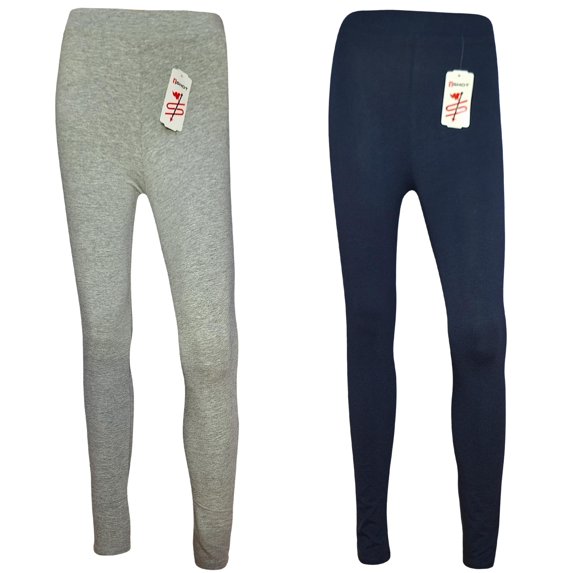 BlingShot Gym Leggings for Women - High WaistBreathable, Sweat-Wicking - Vibrant Fade-Free Colors (2-Pack)- Gray, Navy Blue-Small