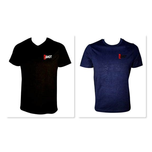 BlingShot Men's Crew Neck T-Shirt 2-Pack - Breathable Mens Tees for Year-Long Wear and Comfort- Black ,NavyBlue-L