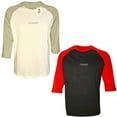 thumbnail image 1 of BlingShot Men's Raglan 3/4 Sleeve T Shirt - Cotton Mens Shirt - Long Sleeve Shirt - Casual Mens Clothing (2 Pack) - Light Green-Red- S, 1 of 2