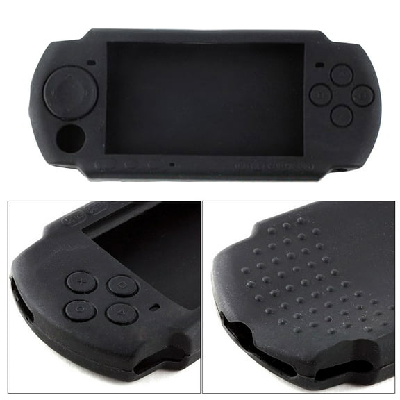 Supvox Travel Pouch Game Controller Cover Silicone Black Compatible with PSP 2000/3000 1Set