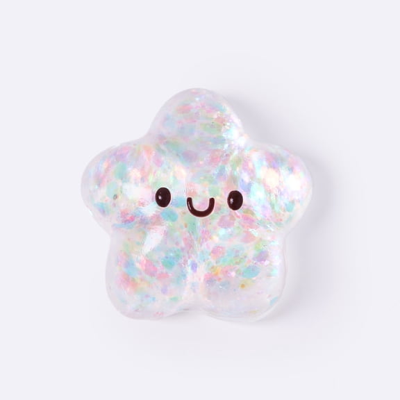Blingbling Star Taba Squishy Toys for Adults  Cute Stress Relief Fidget Sensory Toys, Soft Silicone Squeeze Gifts for Teens Adults