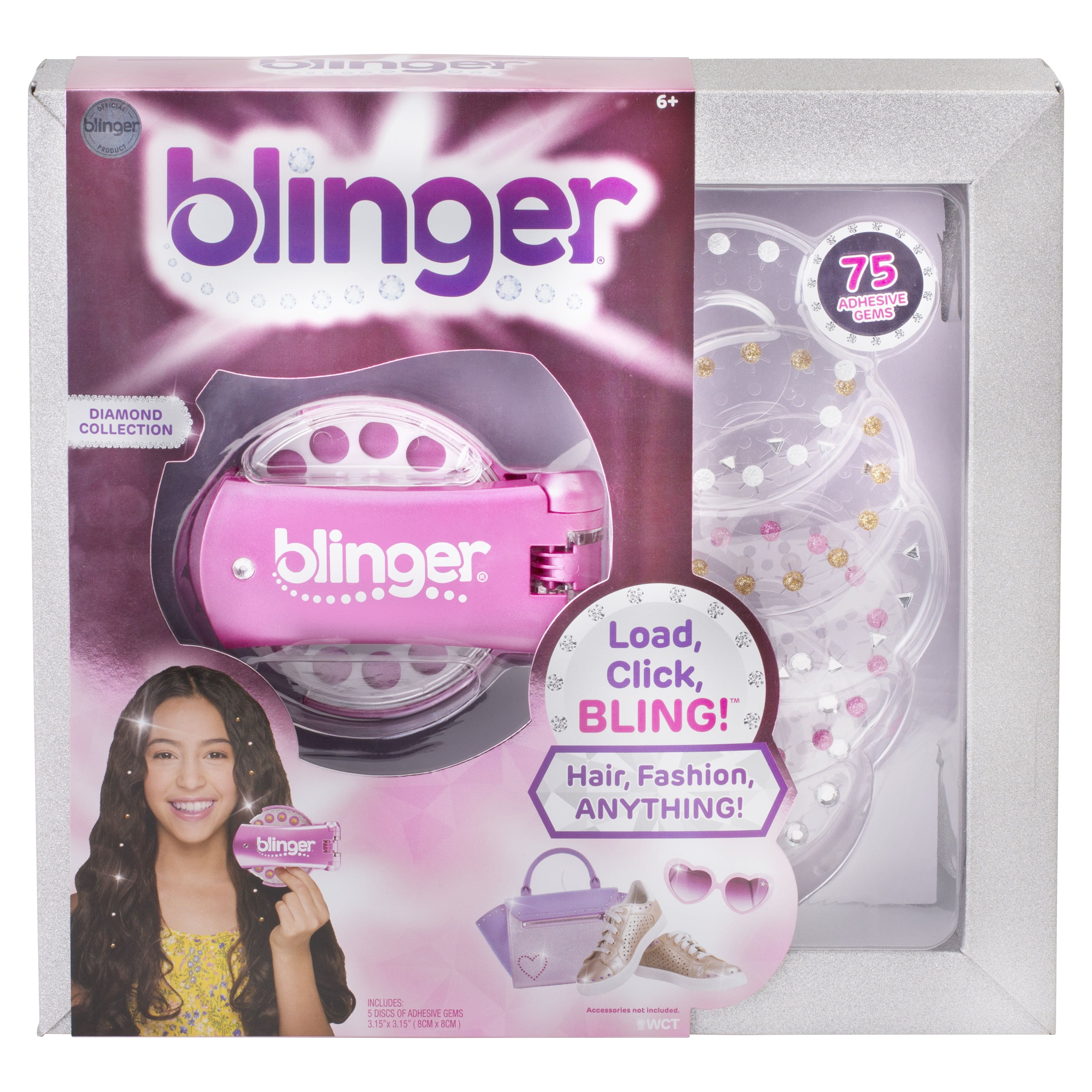 Blinger Diamond Collection Bright Pink with 5 Discs & Glam Styling Tool - image 1 of 7