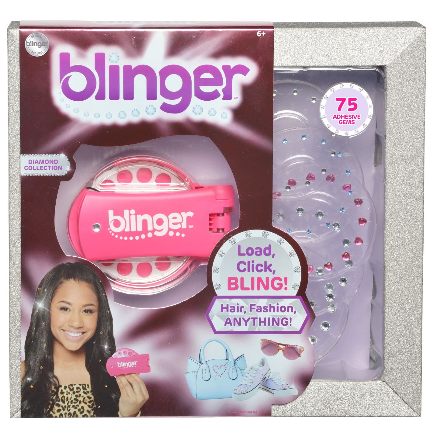 Blinger Hair Gems Dazzling Blinger Tool and 75 Gem Starter Kit
