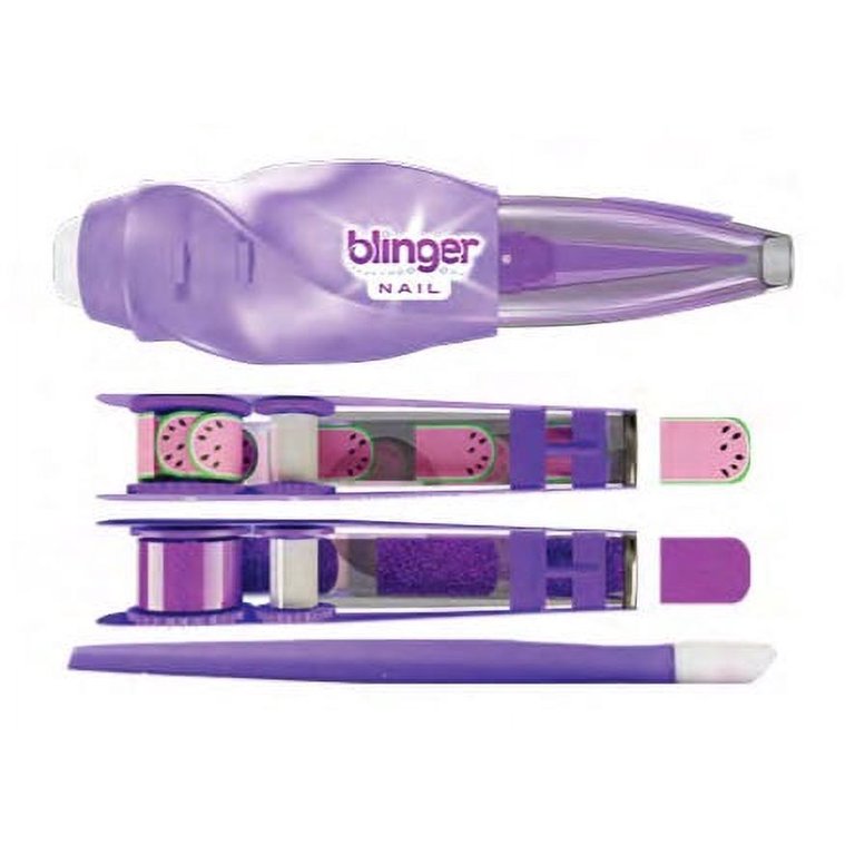 Blinger Nail Wand - Watermelon & Purple Glitter