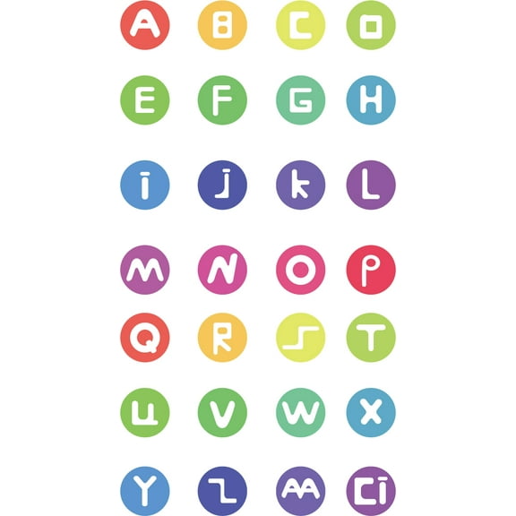 Blinggo Sty3 3'' Alphabet ABC Baby Nursery Peel & Stick Wall Art Sticker Decals Kids Nursery Room Dcor