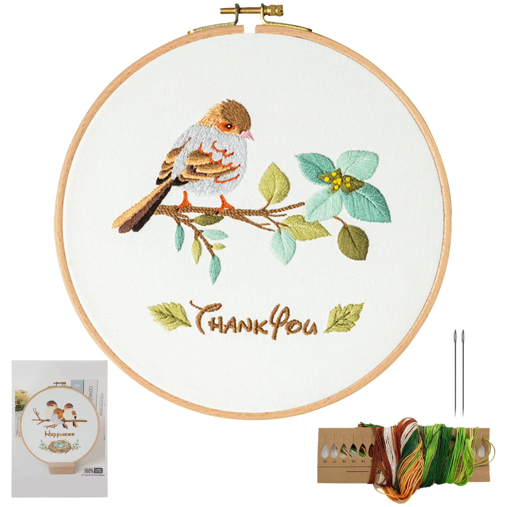 Blingpainting Embroidery Kit for Starter Cross Stich Kit with Bird