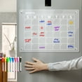 thumbnail image 1 of Blingpainting Magnetic Acrylic Calendar for Fridge, Calendar Planner Board for Refrigerator, Clear Dry Erase Board Include 8 Makers and Clean Cloth, 1 of 5