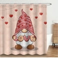 thumbnail image 1 of Blingpainting Valentines Shower Curtain,Gnome Shower Curtain,Bathroom Decor With Hooks,Valentine's Day Home Decor,Valentines Day Idea Gift For Her, 1 of 5