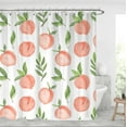 thumbnail image 1 of Blingpainting peach shower curtain Waterproof Modern Fabric Bathroom Shower Curtain Set with 12 Hooks Graduation gift gift Christmas gifts /xmas presents, 1 of 5