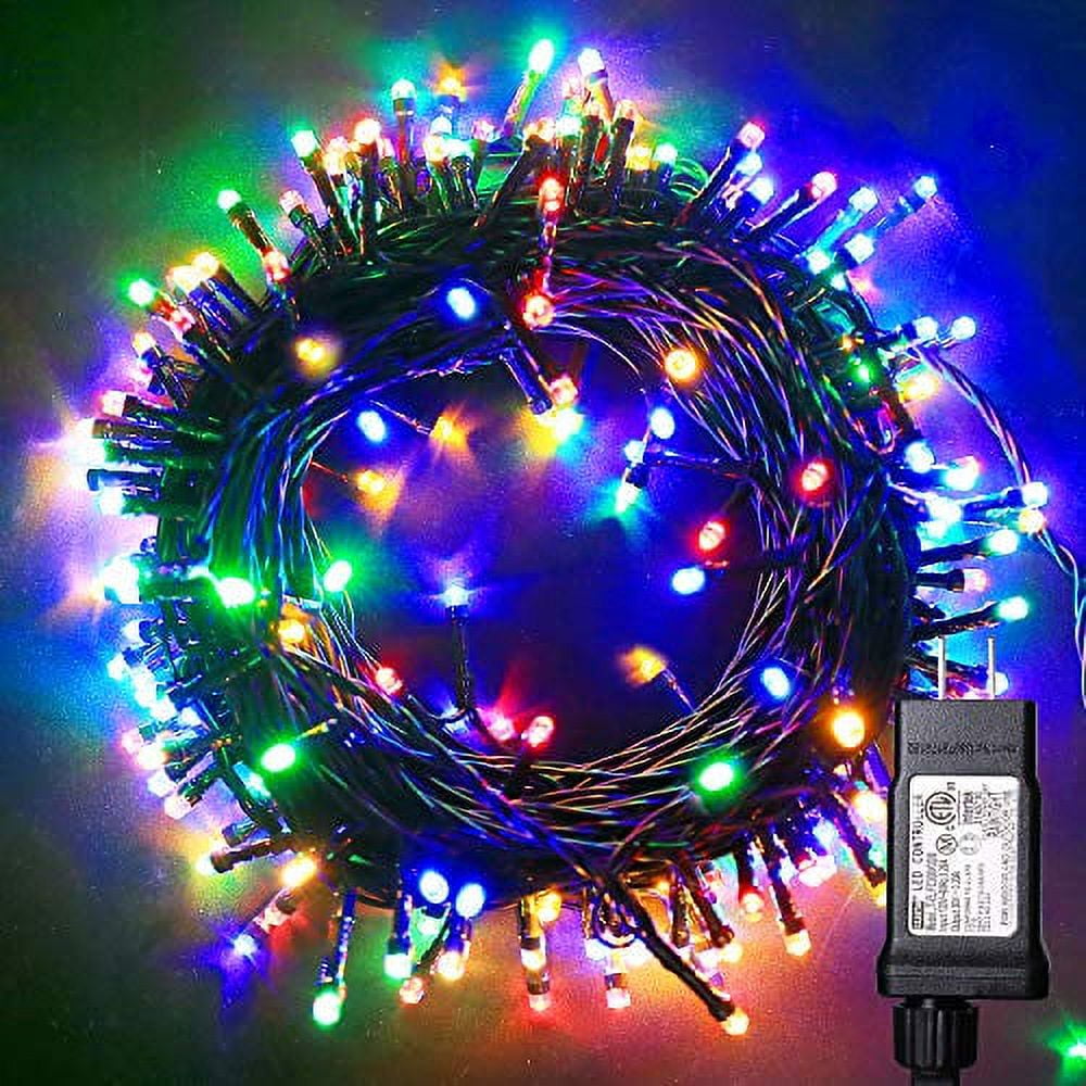 Multicolor LED Outdoor Christmas Fairy String Lights, 33ft