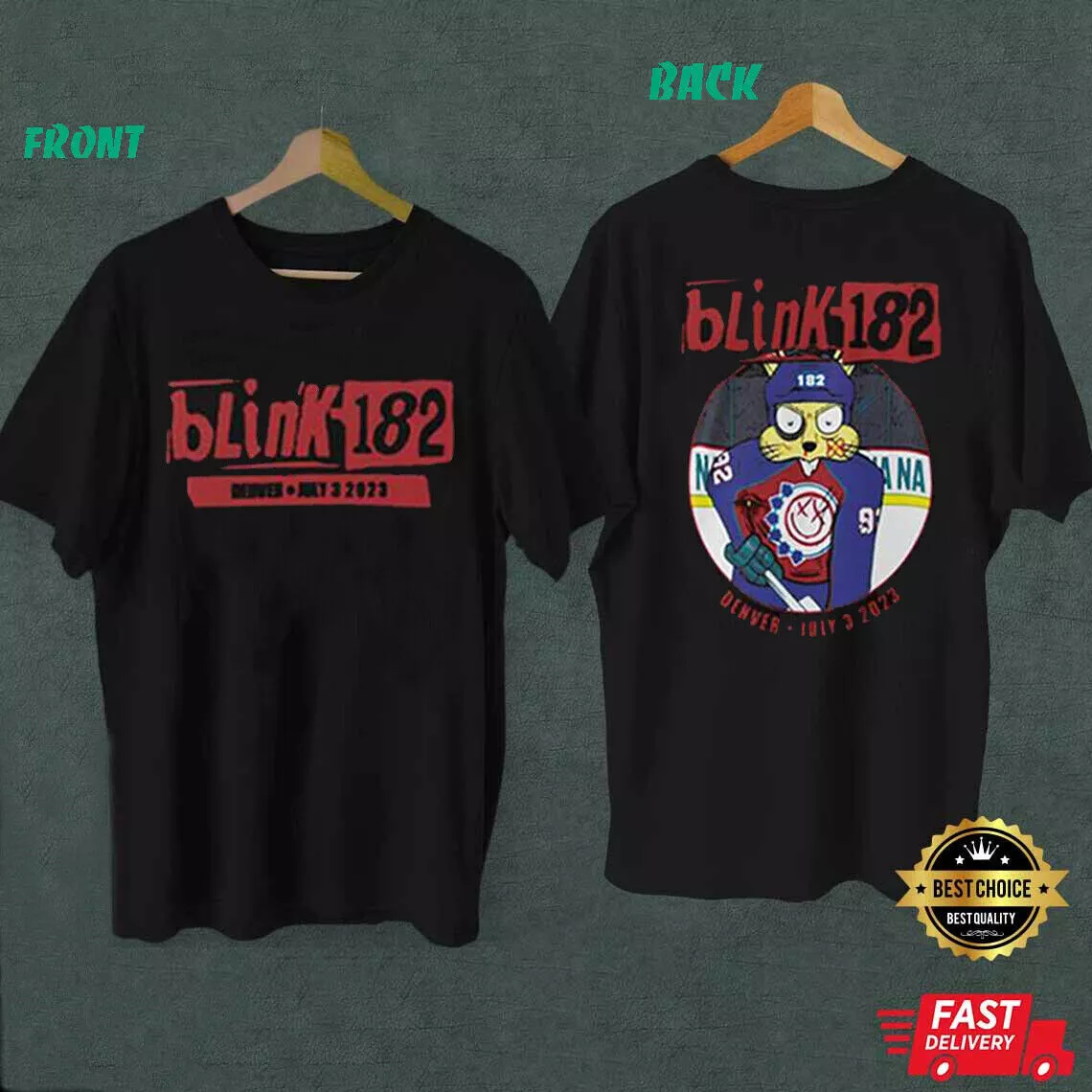 Blink182 Denver July 3rd 2023 Colorado Tour Tshirt Vintage Gift For