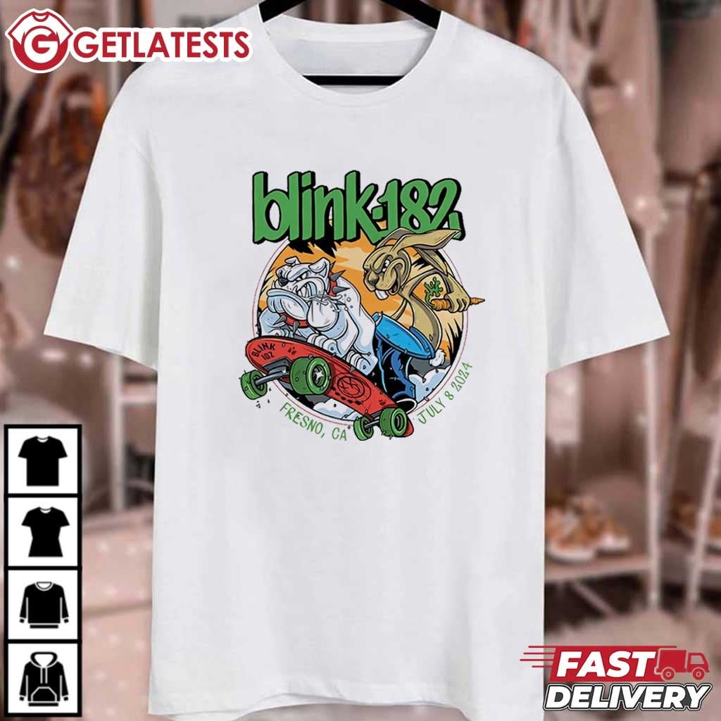 Blink182 Fresno CA Juky 8th 2024 Event TShirt