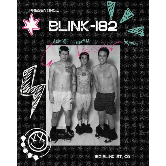 Blink-182 Missionary Impossible Tour 2025 Poster, Pop Punk Rock Concert Wall Art, Vintage Band Print, Music Fan Décor