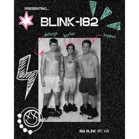 Blink-182 Missionary Impossible Tour 2025 Poster, Pop Punk Rock Concert Wall Art, Vintage Band Print, Music Fan Décor