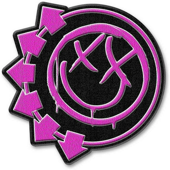Men's Blink 182 Pink Neon Six Arrows Woven Patch Pink