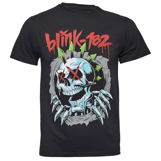 Blink182 Six Arrow Skull T Shirt Rock Band Logo Merch Tee NewChristmas Gift Shirt, Sweater
