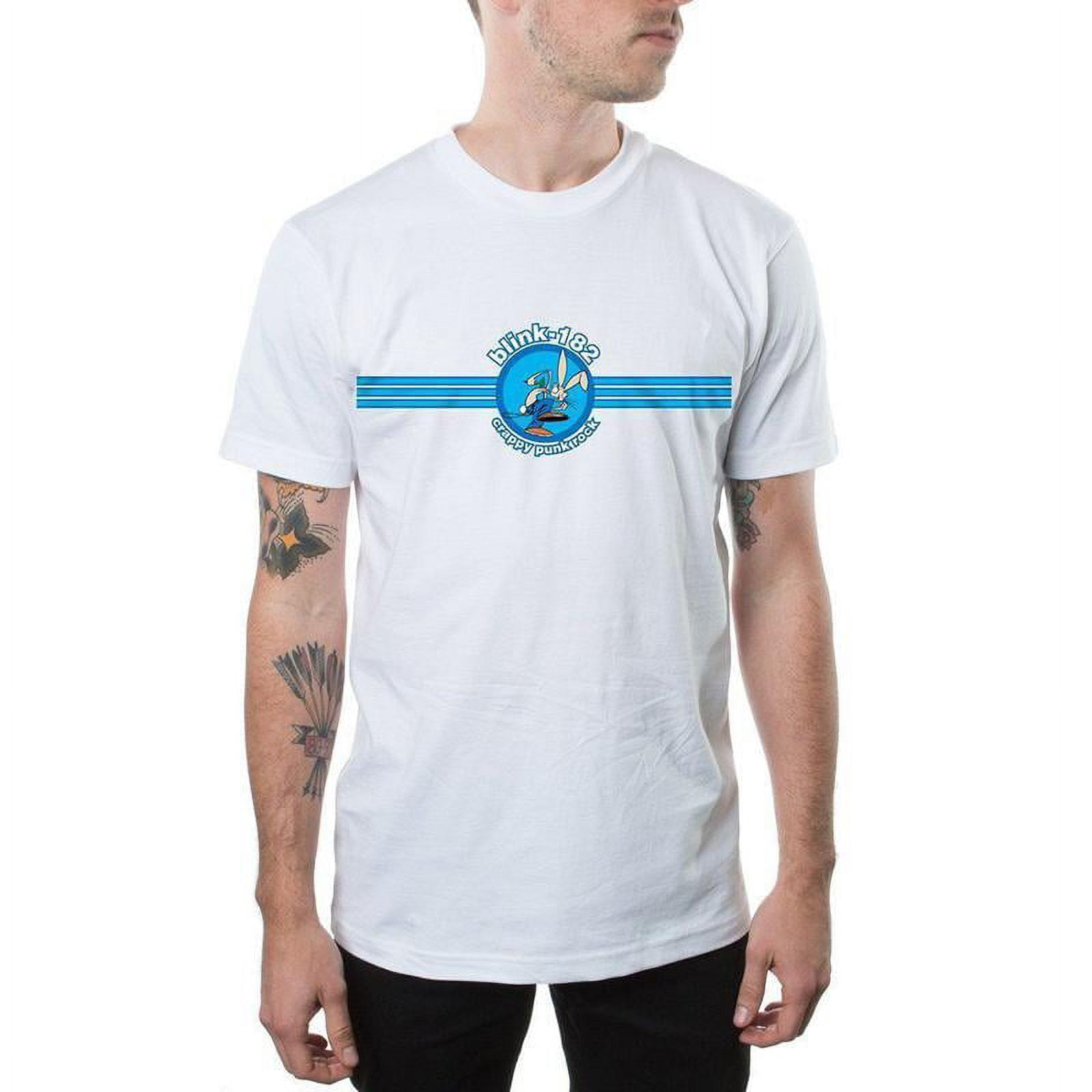 Blink 182 T-Shirt Crappy Punk Rock OG Bunny White T-Shirt (L