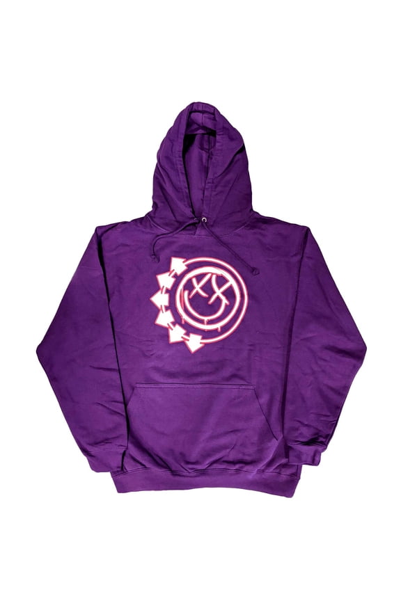 Blink-182 Unisex Pullover Hoodie Sweatshirt Six Arrow Smiley (Large)
