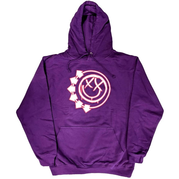 Blink-182 Unisex Pullover Hoodie Sweatshirt Six Arrow Smiley (Small)