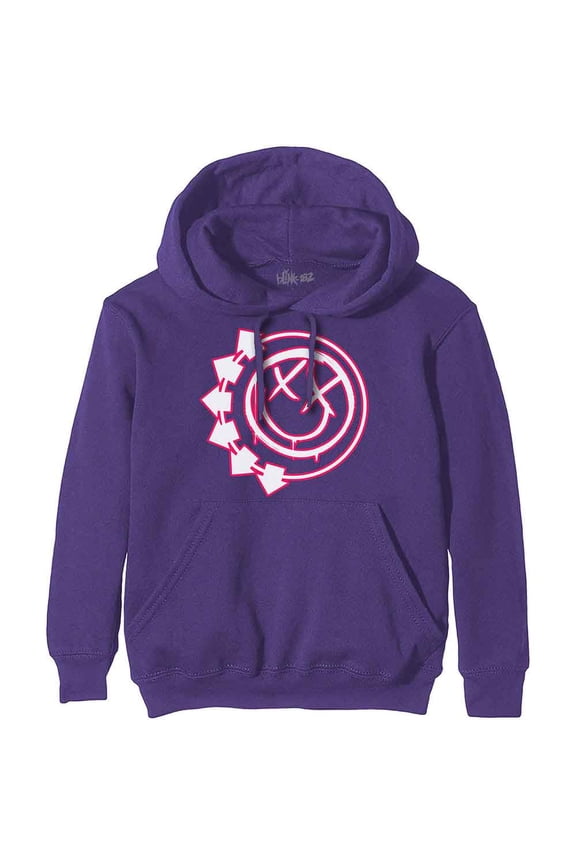 Blink-182 Unisex Pullover Hoodie Sweatshirt Six Arrow Smiley (X-Large)