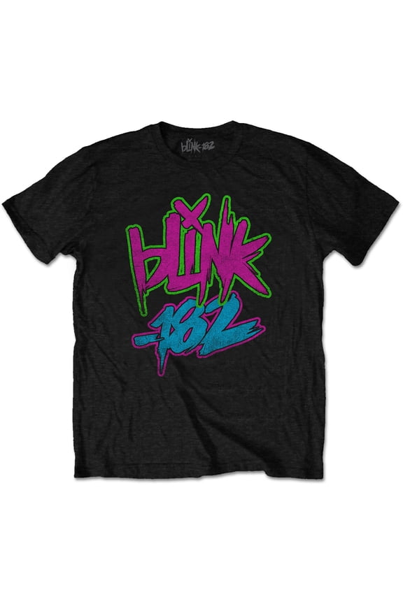 Blink-182 Unisex T-Shirt Neon Logo (X-Large)