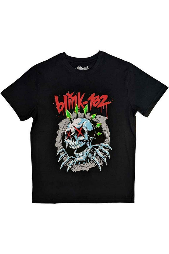 Blink-182 Unisex T-Shirt: Six Arrow Skull (Large)