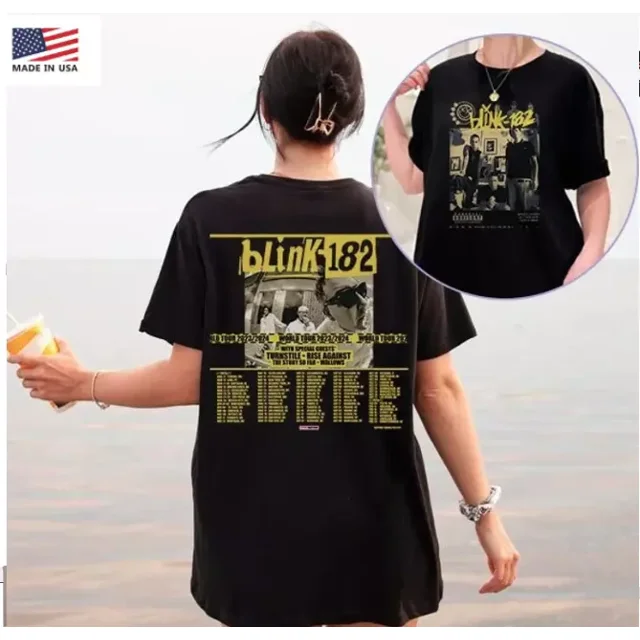 Blink182 World Tour 2023/2024 Unisex Tshirt Merch Dates Lineup