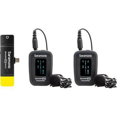 Saramonic - Blink 500 Pro B6 Adv 2.4GHz 2-Person Wireless Clip-On Microphone System with Lavaliers & Dual-Channel USB-C Receiver