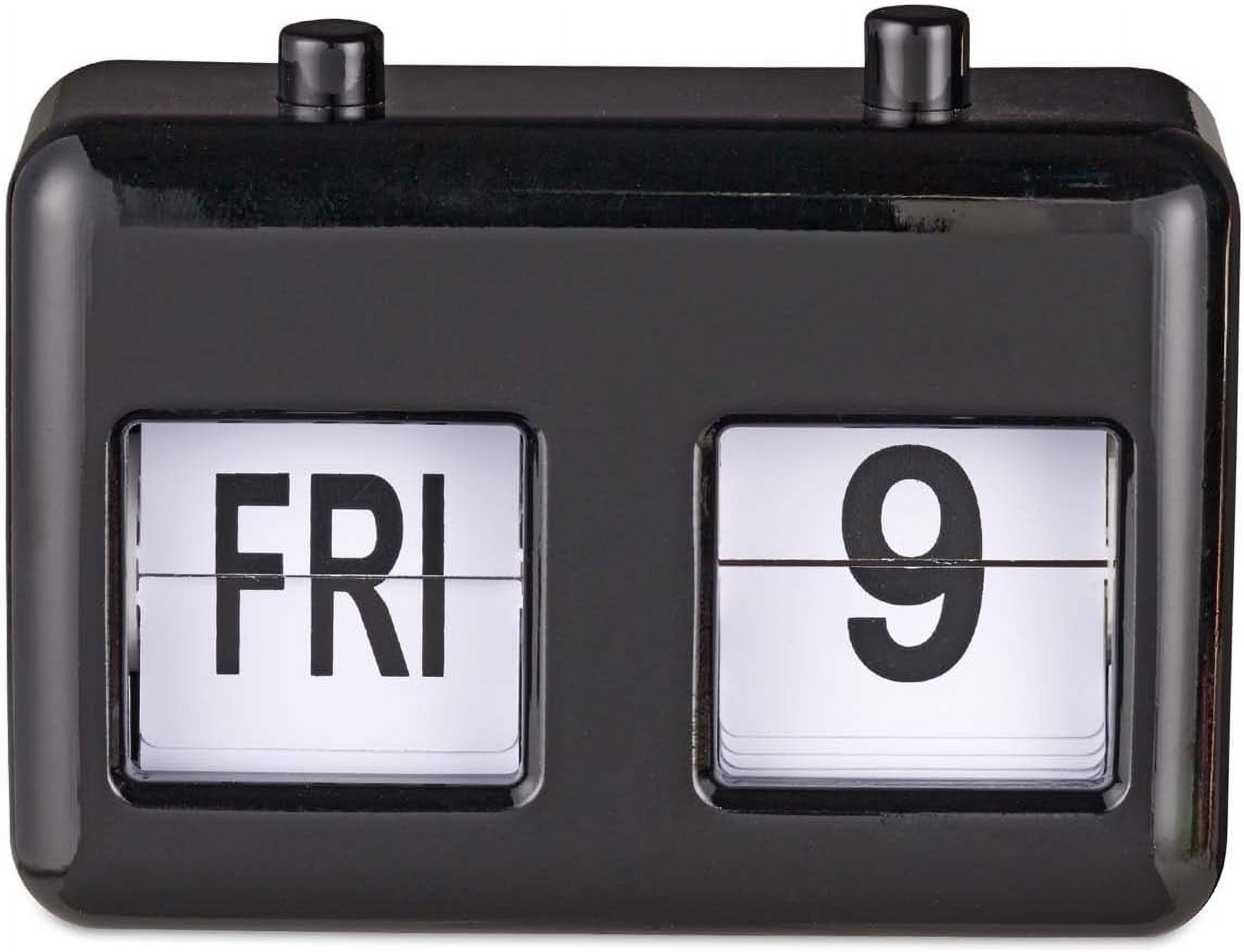 Blink Calendar 6.3" X 1.8" X 3.4" Plastic Perpetual Calendar, Black