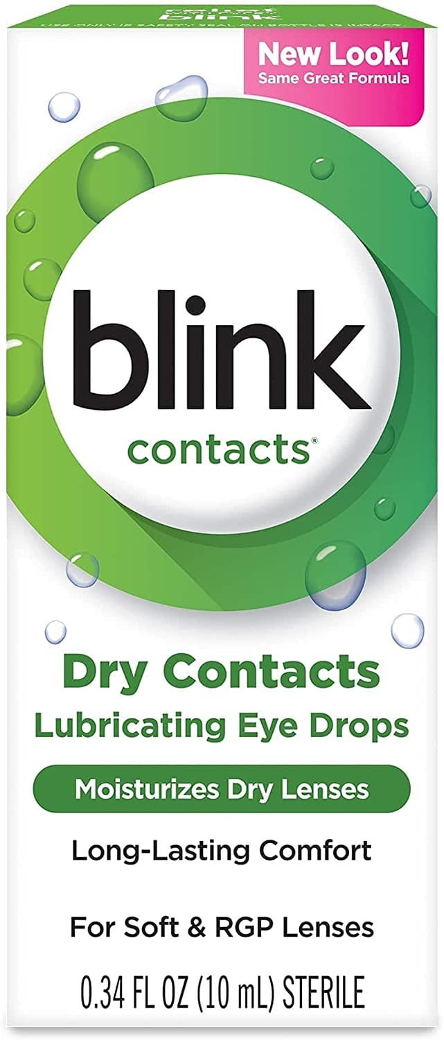 Blink Contact LongLasting Lubricant Eye Drop Moisturizer, 0.34oz, 6Pack