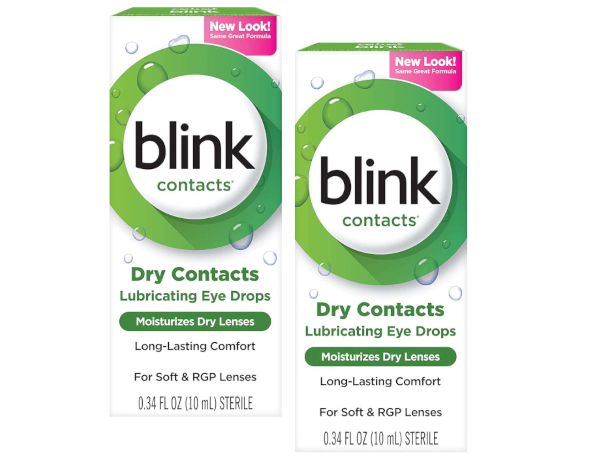 Blink Contacts Lubricating Eye Drops, .34 oz. (2 Count)
