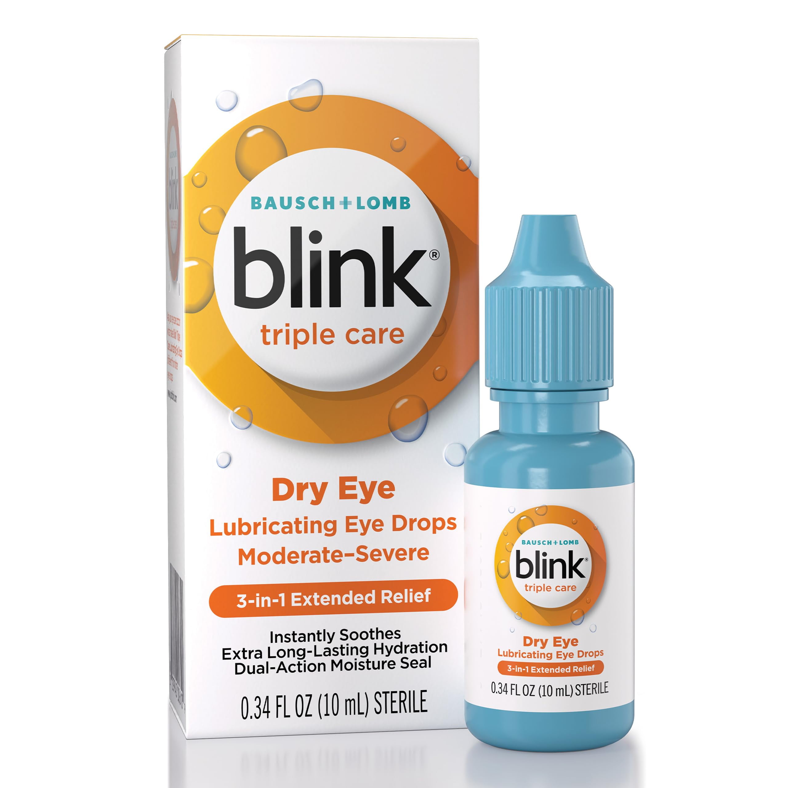 Blink Eye Drops for Dry Eyes, Triple Care Lubricant Eye Drops