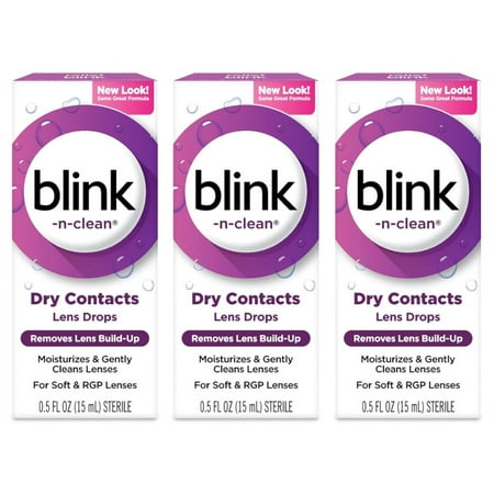 Blink N Clean Daily Use Lens Drops - 0.5oz (Pack of 3)