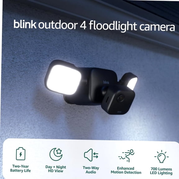 Blink Outdoor 4 Floodlight Camera with Wireless Smart Security Camera